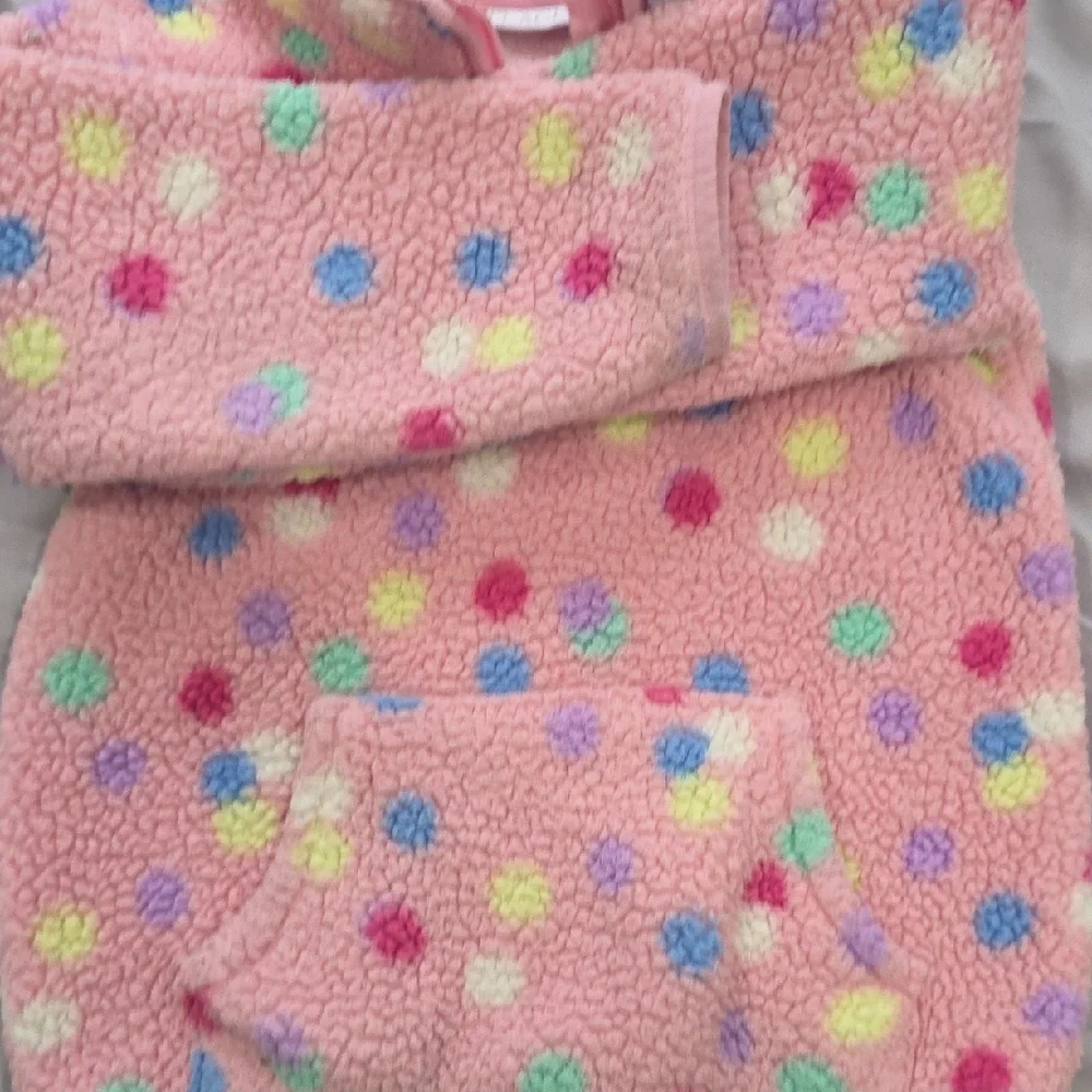 The Children's Place Pink Fleece with Colorful Dots 5T